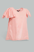 Load image into Gallery viewer, Redtag-Orange-Fluter-Sleeves-Knit-Blouse-Blouses-Infant-Girls-3 to 24 Months