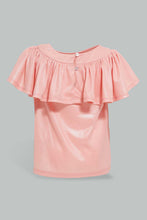 Load image into Gallery viewer, Redtag-Orange-Fluter-Sleeves-Knit-Blouse-Blouses-Infant-Girls-3 to 24 Months