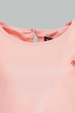 Load image into Gallery viewer, Redtag-Orange-Fluter-Sleeves-Knit-Blouse-Blouses-Infant-Girls-3 to 24 Months