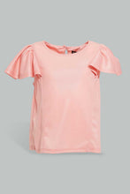 Load image into Gallery viewer, Redtag-Orange-Fluter-Sleeves-Knit-Blouse-Blouses-Infant-Girls-3 to 24 Months