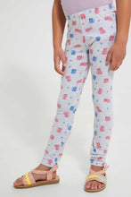 Load image into Gallery viewer, Redtag-Girl-Basic-Cat-Aop-Legging-Leggings-Girls-2 to 8 Years