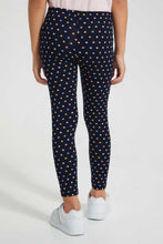 Load image into Gallery viewer, Redtag-Girl-Basic-Polka-Dot-Aop-Legging-Leggings-Girls-2 to 8 Years