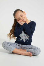 تنزيل الصورة على معرض الصور، Redtag-Printed-Long-Sleeve-Pyjama-Sets-Pyjama-Sets-Girls-2 to 8 Years