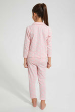 تنزيل الصورة على معرض الصور، Redtag-Aop-Front-Opened-Long-Sleeve-Pyjama-Sets-Pyjama-Sets-Girls-2 to 8 Years