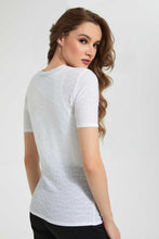تنزيل الصورة على معرض الصور، Redtag-White-Textured-Top-Tops-Women's-