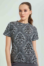 Load image into Gallery viewer, Redtag-Black-T-Shirt-With-Artwork-Graphic-Prints-Women's-