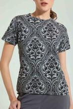 Load image into Gallery viewer, Redtag-Black-T-Shirt-With-Artwork-Graphic-Prints-Women's-