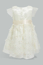 Load image into Gallery viewer, Redtag-Ivory-Flower-All-Over-Patch-Work-Sleeveless-Dress-Dresses-Infant-Girls-3 to 24 Months