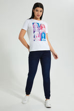 تنزيل الصورة على معرض الصور، Redtag-White-Barbie-Print-T-Shirt-Colour:White,-Filter:Women's-Clothing,-New-In,-New-In-Women,-Non-Sale,-S22B,-Section:Women,-Women-T-Shirts-Women's-
