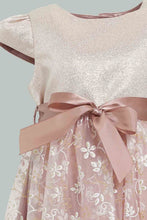 Load image into Gallery viewer, Redtag-Coral-Flower-Artwork-Printed-Mesh-Dress-Dresses-Infant-Girls-3 to 24 Months