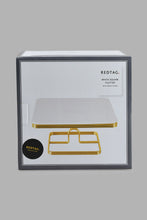Load image into Gallery viewer, Redtag-Gold-Square-Platter-With-Golden-Stand-Platter-Home-Dining-