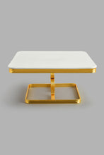 Load image into Gallery viewer, Redtag-Gold-Square-Platter-With-Golden-Stand-Platter-Home-Dining-