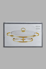 Load image into Gallery viewer, Redtag-Gold-Oval-Food-Wormer-Serving-Dish-Home-Dining-