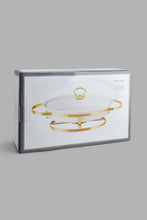 Load image into Gallery viewer, Redtag-Gold-Oval-Food-Wormer-Serving-Dish-Home-Dining-