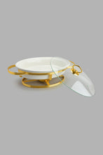 Load image into Gallery viewer, Redtag-Gold-Oval-Food-Wormer-Serving-Dish-Home-Dining-