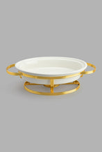 Load image into Gallery viewer, Redtag-Gold-Oval-Food-Wormer-Serving-Dish-Home-Dining-