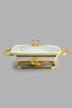 Load image into Gallery viewer, Redtag-Gold-Rectangle-Food-Wormer-Serving-Dish-Home-Dining-