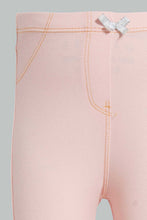 تنزيل الصورة على معرض الصور، Redtag-Pink-Knitted-Coloured-Jegging-Jeggings-Infant-Girls-3 to 24 Months