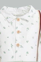 Load image into Gallery viewer, Redtag-Mint-And-White-Romper-With-Suspender-Rompers-Baby-0 to 12 Months