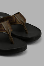 Load image into Gallery viewer, Redtag-Khaki-Monogram-Strap-Toe-Post-Toe-Posts-Men's-