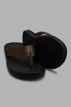 Load image into Gallery viewer, Redtag-Khaki-Monogram-Strap-Toe-Post-Toe-Posts-Men's-