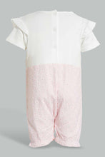 تنزيل الصورة على معرض الصور، Redtag-Pink-Broidery-Anglis-Romper-With-Head-Band-Rompers-Baby-0 to 12 Months