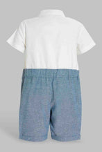 Load image into Gallery viewer, Redtag-Mint-And-White-Romper-With-Suspender-Rompers-Baby-0 to 12 Months
