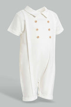 تنزيل الصورة على معرض الصور، Redtag-White-Romper-With-Hat-Rompers-Baby-0 to 12 Months
