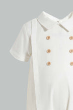 تنزيل الصورة على معرض الصور، Redtag-White-Romper-With-Hat-Rompers-Baby-0 to 12 Months