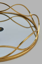 Load image into Gallery viewer, Redtag-Gold-Round-Metal-Tray-With-Mirror-Category:Trays,-Colour:Gold,-Filter:Home-Decor,-HMW-HOM-Dea-Decorative-Accessories,-New-In,-New-In-HMW-HOM,-Non-Sale,-PERIGOLD,-S22C,-Section:Homewares-Home-Decor-