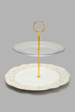 Load image into Gallery viewer, Redtag-Floral--2-Tier-Cake-Stand-Serving-Dish-Home-Dining-