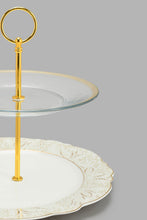 Load image into Gallery viewer, Redtag-Floral--2-Tier-Cake-Stand-Serving-Dish-Home-Dining-