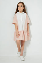 تنزيل الصورة على معرض الصور، Redtag-Pink-Color-Block-Dress-Dresses-Girls-2 to 8 Years