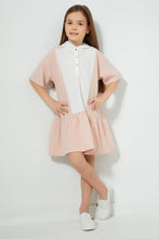 تنزيل الصورة على معرض الصور، Redtag-Pink-Color-Block-Dress-Dresses-Girls-2 to 8 Years