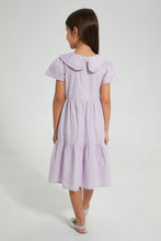 تنزيل الصورة على معرض الصور، Redtag-Lilac-Tiered-Maxi-Dress-Dresses-Girls-2 to 8 Years