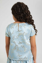 تنزيل الصورة على معرض الصور، Redtag-Blue-Jacquard-Blouse-CAPSULE-BUY,-Colour:Blue,-Filter:Girls-(2-to-8-Yrs),-Girls-Blouses,-New-In,-New-In-GIR,-Non-Sale,-S22B,-Section:Kidswear-Girls-2 to 8 Years