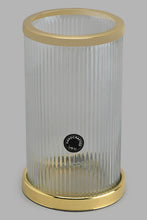 Load image into Gallery viewer, Redtag-Gold-Decorative-Ribbed-Candle-Holder-Candle-Holder-Home-Decor-