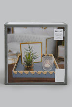 تنزيل الصورة على معرض الصور، Redtag-Blue-Tray-With-Photoframe-&-Candle-Holder-Set(4Piece)-Trays-Home-Decor-