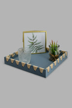 تنزيل الصورة على معرض الصور، Redtag-Blue-Tray-With-Photoframe-&-Candle-Holder-Set(4Piece)-Trays-Home-Decor-