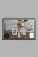 تنزيل الصورة على معرض الصور، Redtag-Gold-Frame-&-Flower-Gift-Set-Trays-Home-Decor-