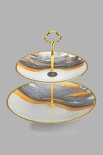 تنزيل الصورة على معرض الصور، Redtag-Gold-Band-Two-Tier-Plate-Serving-Dish-Home-Dining-