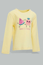 Load image into Gallery viewer, Redtag-Multi-Colour-Sweet-&-Sleepy-Fruits-Print-Full-Sleeves-Full-Length-Pyjama-Pyjama-Sets-Infant-Girls-3 to 24 Months