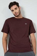 تنزيل الصورة على معرض الصور، Redtag-Burgundy-Oversize-T-Shirt-All-Over-Prints-Men's-
