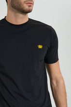 تنزيل الصورة على معرض الصور، Redtag-Black-Gym-T-Shirt-All-Over-Prints-Men's-