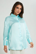 Load image into Gallery viewer, Redtag-Assorted-Collared-Longsleeve-Top-Colour:Green,-Filter:Women's-Clothing,-Limited-Edition-Blouses,-New-In,-New-In-Women,-Non-Sale,-S22B,-Section:Women-Women's-