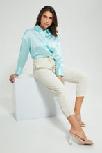 Load image into Gallery viewer, Redtag-Assorted-Collared-Longsleeve-Top-Colour:Green,-Filter:Women's-Clothing,-Limited-Edition-Blouses,-New-In,-New-In-Women,-Non-Sale,-S22B,-Section:Women-Women's-