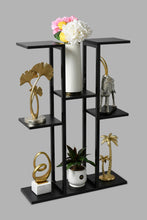 Load image into Gallery viewer, Redtag-Black-Plant-Stand-With-2-Layers-Shelves-Home-Decor-