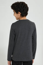 تنزيل الصورة على معرض الصور، Redtag-Charcoal-Marvel-Embroideredoss-T-Shirt-Graphic-Prints-Senior-Boys-9 to 14 Years