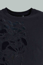 تنزيل الصورة على معرض الصور، Redtag-Black-Tiger-Face-Printed-T-Shirt-All-Over-Prints-Men's-
