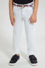 تنزيل الصورة على معرض الصور، Redtag-White-Belted-Chino-Chinos-Boys-2 to 8 Years